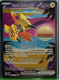 Pokemon TCG Tapu Koko EX 247/182 Paradox Rift Special Illustration - Image 1