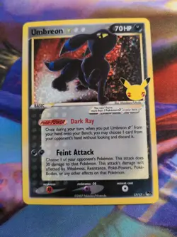 Pokemon TCG: Umbreon Gold Star 17/17 Celebrations 25th Anniversary NM - Image 1