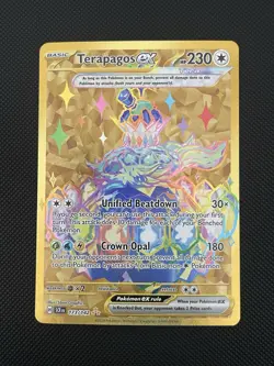 Terapagos Ex 173/142 Pokemon Stellar Crown Hyper Rare Gold NM - Image 1