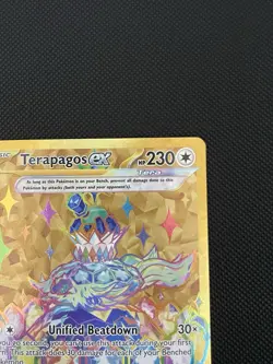 Terapagos Ex 173/142 Pokemon Stellar Crown Hyper Rare Gold NM - Image 3