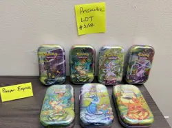 Pokemon TCG Prismatic Evolutions Sealed Mini Tins - LOT OF 7 SEALED ✅#3/4 - Image 1