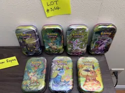 Pokemon TCG Prismatic Evolutions Sealed Mini Tins - LOT OF 7 SEALED ✅#3/4 - Image 2