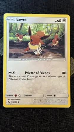 Eevee 105/156 LP Ultra Prism English Pokemon Card TCG FREE SHIPPING - Image 1