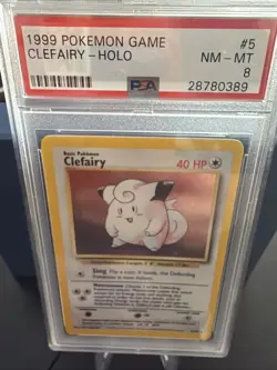 Pokemon TCG Clefairy Holo Rare Unlimited #5/102 Base Set - Image 1