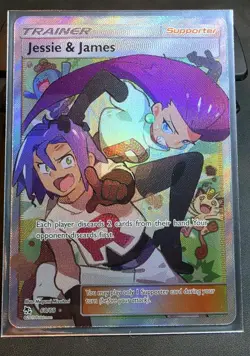 Pokemon Jessie & James 68/68 Hidden Fates Trainer-Supporter Holo Rare Full Art - Image 1