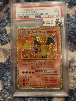 PSA 9 - Charizard Holo 001/025 s8a-P 25th Japanese Anniversary - Pokemon - Image 1