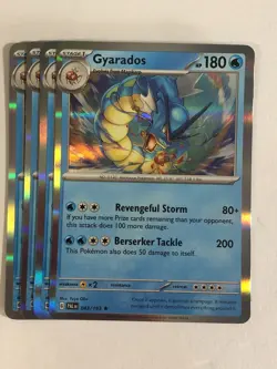 Pokemon TCG Paldea Evolved 4x Playset Holographic Gyarados 043/193 Near Mint - Image 1