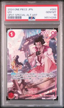 Special Alternate Art Izo One Piece 2024 OP07 Japanese SP OP03-003 R PSA 10 - Image 1