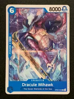 Dracule Mihawk | OP02-055 C | Blue | Paramount War | One Piece TCG - Image 1