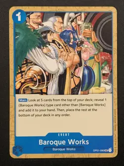 Baroque Works | OP01-090 UC | Blue | Romance Dawn | One Piece TCG - Image 1