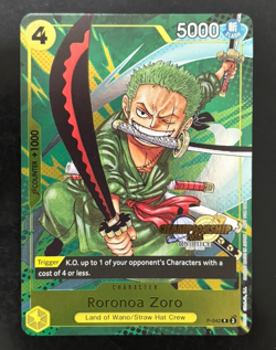 One Piece Roronoa Zoro P-042 2024 Championship Event Pack Promo Card #P-042 - Image 1