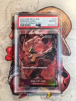 One Piece CCG Roronoa Zoro Japanese Alternate Art OP01-025 PSA 10 Gem Mint - Image 1