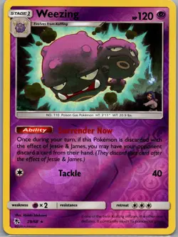 Weezing 29/68 Reverse Holo Hidden Fates - Pokemon Card - NM - Image 1
