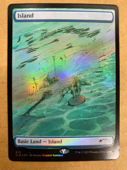 MTG 1x FOIL FULL ART Island # 673 Secret Lair Magic the Gathering Card x1 NM - Image 1