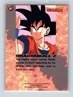 Dragon Ball Z Series 1 - PRISM Card #07 - 1996 JPP/Amada ArtBox - Image 2