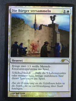 Gather the Townsfolk Promo Foil German played - Mtg Card #6AR - Image 1