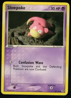Slowpoke 80/112 NM Non Holo Common Pokemon Card HQ Scan 2 - Image 1