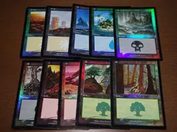 FOIL Lands lot Invasion Japanese x10 mtg SP,MP [FC] D - Image 1