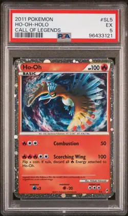 2011 Pokemon Call of Legends Shiny Holo Ho-Oh #SL5 PSA 5 - Image 1