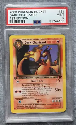 Pokemon Dark Charizard Team Rocket 1st Edition Non Holo Psa 9 - Image 1