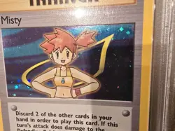 2000 Pokemon Gym Heroes #18 MISTY HOLO 18/132 RARE Trainer Card PSA 8 - Image 4