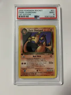 Dark Charizard 1st Edition - PSA 9 MINT - 2000 Pokemon Rocket - Image 1