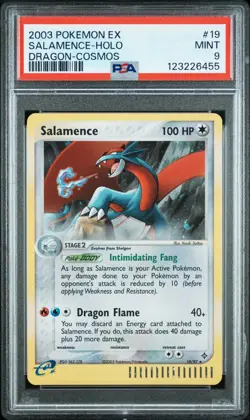 2003 POKEMON EX DRAGON COSMOS #19 SALAMENCE-HOLO PSA 9 - Image 1