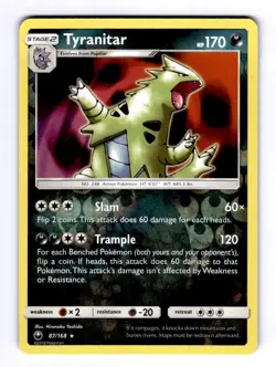 Tyranitar SM - Celestial Storm #87 (2018) Reverse Holo NM Pokemon - Image 1