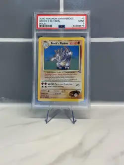 Pokemon - Brock’s Rhydon - 2/132 - Gym Heroes - PSA 9 - Mint - Image 1