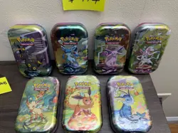 Pokemon TCG Prismatic Evolutions Sealed Mini Tins - LOT OF 7 SEALED ✅#4/4 - Image 2