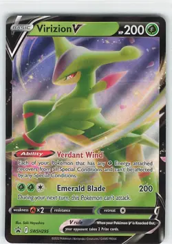 Virizion V - Black Star Promo SWSH295 Pokemon TCG Card - Image 1