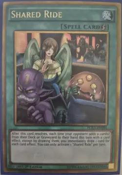 YuGiOh Shared Ride Gold Rare 1st Edition PGL3-EN084 - Image 1