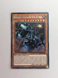 Yugioh! Dovelgus, Generaider Boss of Iron MYFI-EN029 Secret Rare 1st Ed - Image 1