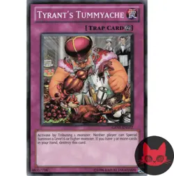 Yugioh Tyrant's Tummyache GENF-EN077 Common NM - Image 1