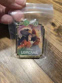 Disney Lorcana Reign of Jafar Promo Pin Captain Hook New - Image 1