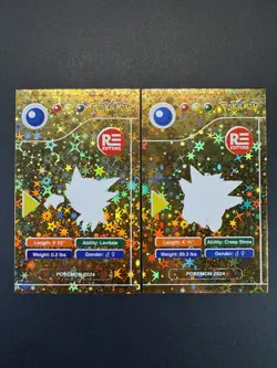 2024 POKEMON POKEDEX BLACK Card #093 HAUNTER & GENGAR #094 * GOLD HOLOS BOX HIT* - Image 2