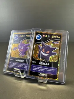 2024 POKEMON POKEDEX BLACK Card #093 HAUNTER & GENGAR #094 * GOLD HOLOS BOX HIT* - Image 3