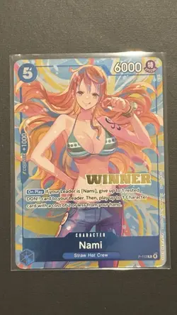 One PIece Heroines Battle Nami Winner Top Player Championship Card P-112 - Image 1