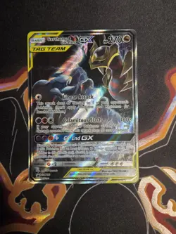 Pokemon Garchomp & Giratina GX TAG TEAM Promo Full Art Holo SM193 270 HP Card - Image 1