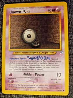 Pokemon Unown [Q] Figure Neo Destiny, Regular Card, 59/105 - Image 1