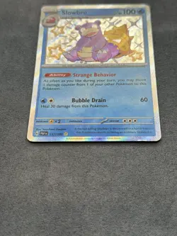 Pokemon TCG Slowbro 117/091 Baby Shiny Holo Rare Paldean Fates Set - Image 5