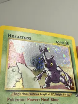 2000 Pokemon - Heracross #06/111 - Neo Genesis Unlimited - Holo Rare - LP - Image 3