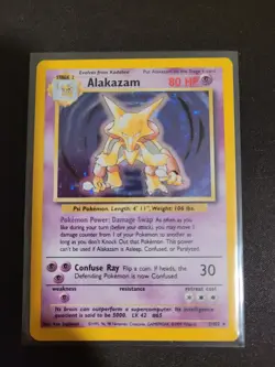 Pokemon Alakazam Base Set 11/102 Holo Rare 1999 80 HP Wizards of the Coast - Image 1