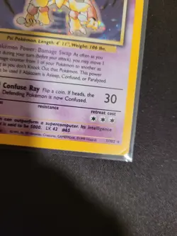 Pokemon Alakazam Base Set 11/102 Holo Rare 1999 80 HP Wizards of the Coast - Image 5