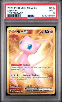 2023 Pokemon 151 #205 Mew ex Hyper Rare PSA 9 - Image 1