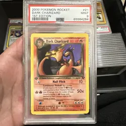 Pokemon Dark Charizard TCG 21/82 Non-Holo Rare 1st Edition PSA 9 - Image 1