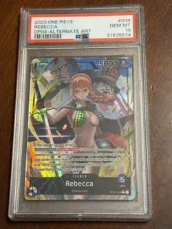 Rebecca OP04 Alt Art Leader #039 EN 2023 One Piece PSA 10 Gem Mint - Image 1