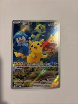 Pikachu 027 SV: Scarlet & Violet Promo Cards Full Art Illustration Rare NM - Image 1