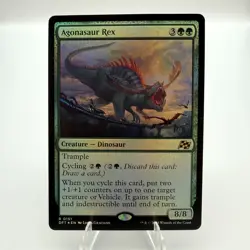 Magic The Gathering Agonasaur Rex Aetherdrift FOIL NM - Image 1