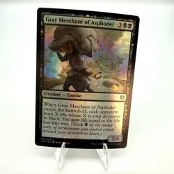 Magic The Gathering Gray Merchant of Asphodel Theros Beyond Death FOIL LP - Image 1